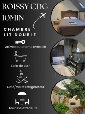 Chambre privée à 10min de Roissy CDG